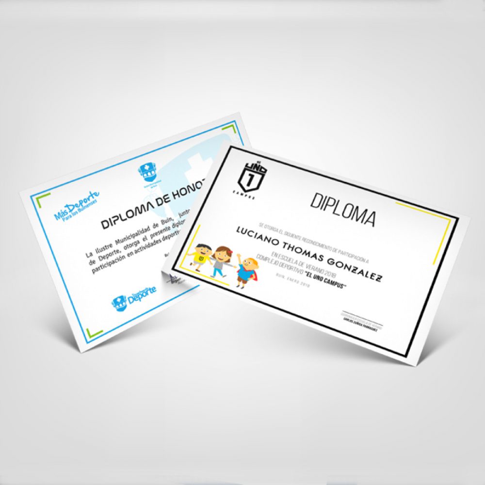 Impresión de Diplomas a Color en Papel Opalina - Imagen 3